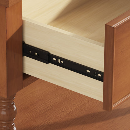 Spindle Solid Wood Nightstand  Brown / 2PC