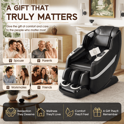 Smart 3D Zero Gravity Massage Chair-3D Massage Roller-Black
