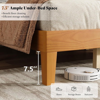 Fremont Wood Platform Bed King size Natural
