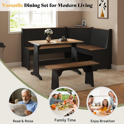 Feast 3-Piece Corner Dining Table Set Amerlife