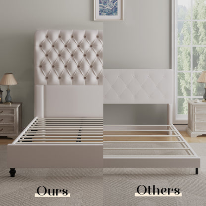 Curl Bed Frame Amerlife-Cream