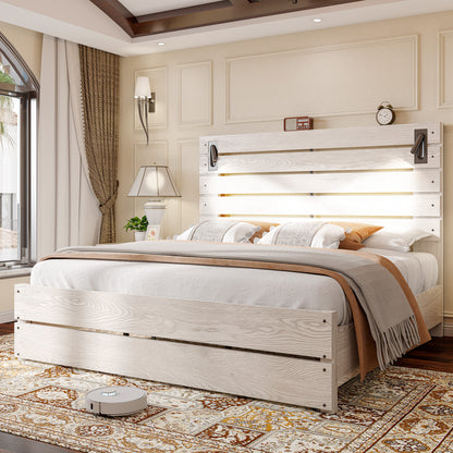 Ashford 51"H Bed Frame Amerlife / Ash White