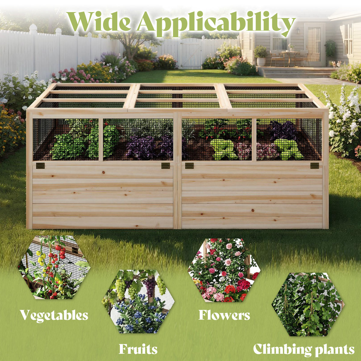 Lid Wood Raised Garden Bed 