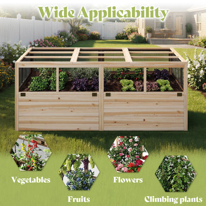 Lid Wood Raised Garden Bed 
