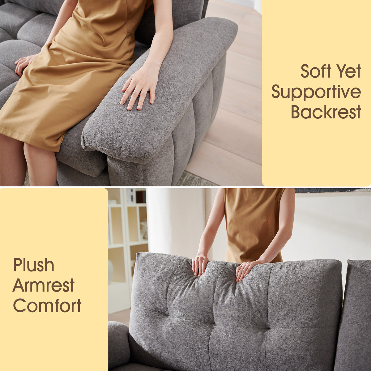Recline 93" Convertible Sleeper Sofa -Gray