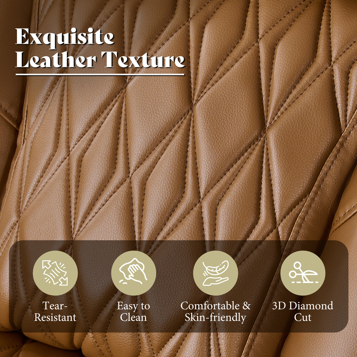 AMERLIFE Recliner Sofa with Zero Gravity, Home Theater Seating, Brown