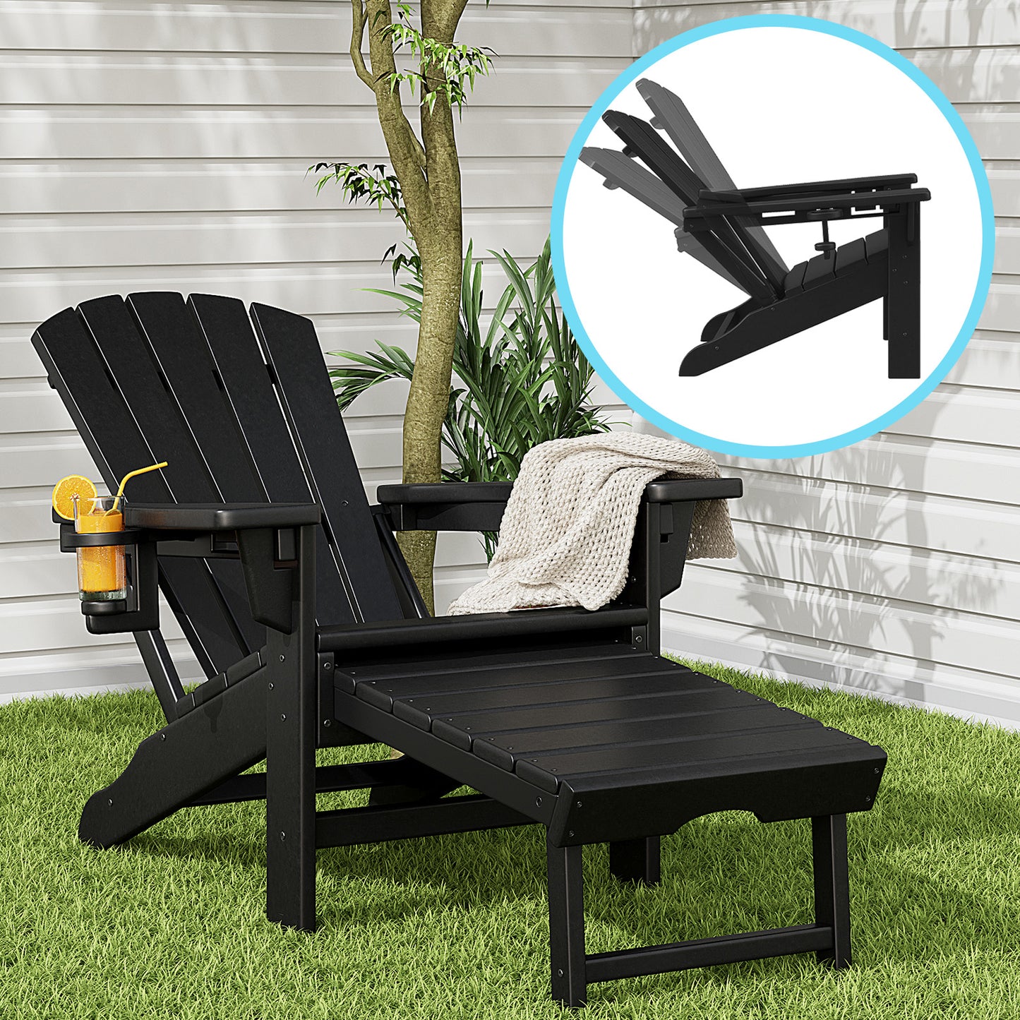 Bronc Retractable-Ottoman Adirondack Chair -?1PC