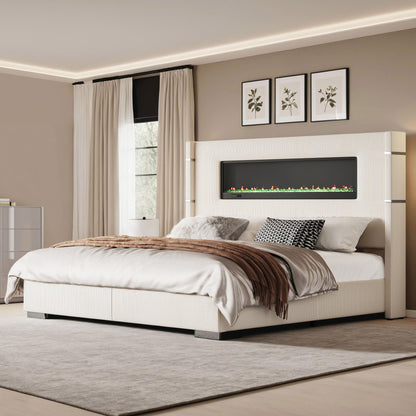Chambers Bed Frame with Fireplace Amerlife-CM