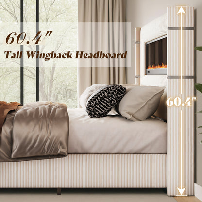 Chambers Bed Frame with Fireplace Amerlife-CM