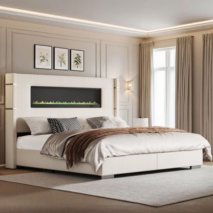 Chambers Bed Frame with Fireplace Amerlife-CM