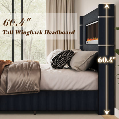 Chambers Bed Frame with Fireplace Amerlife-KH