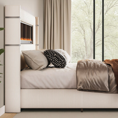 Chambers Bed Frame with Fireplace Amerlife-KM