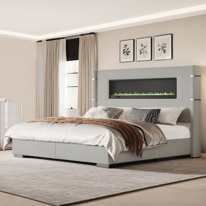 Chambers Bed Frame with Fireplace Amerlife-QS