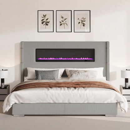 Chambers Bed Frame with Fireplace Amerlife-QS