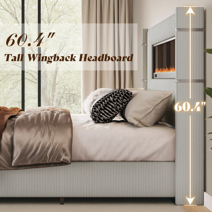 Chambers Bed Frame with Fireplace Amerlife-QS
