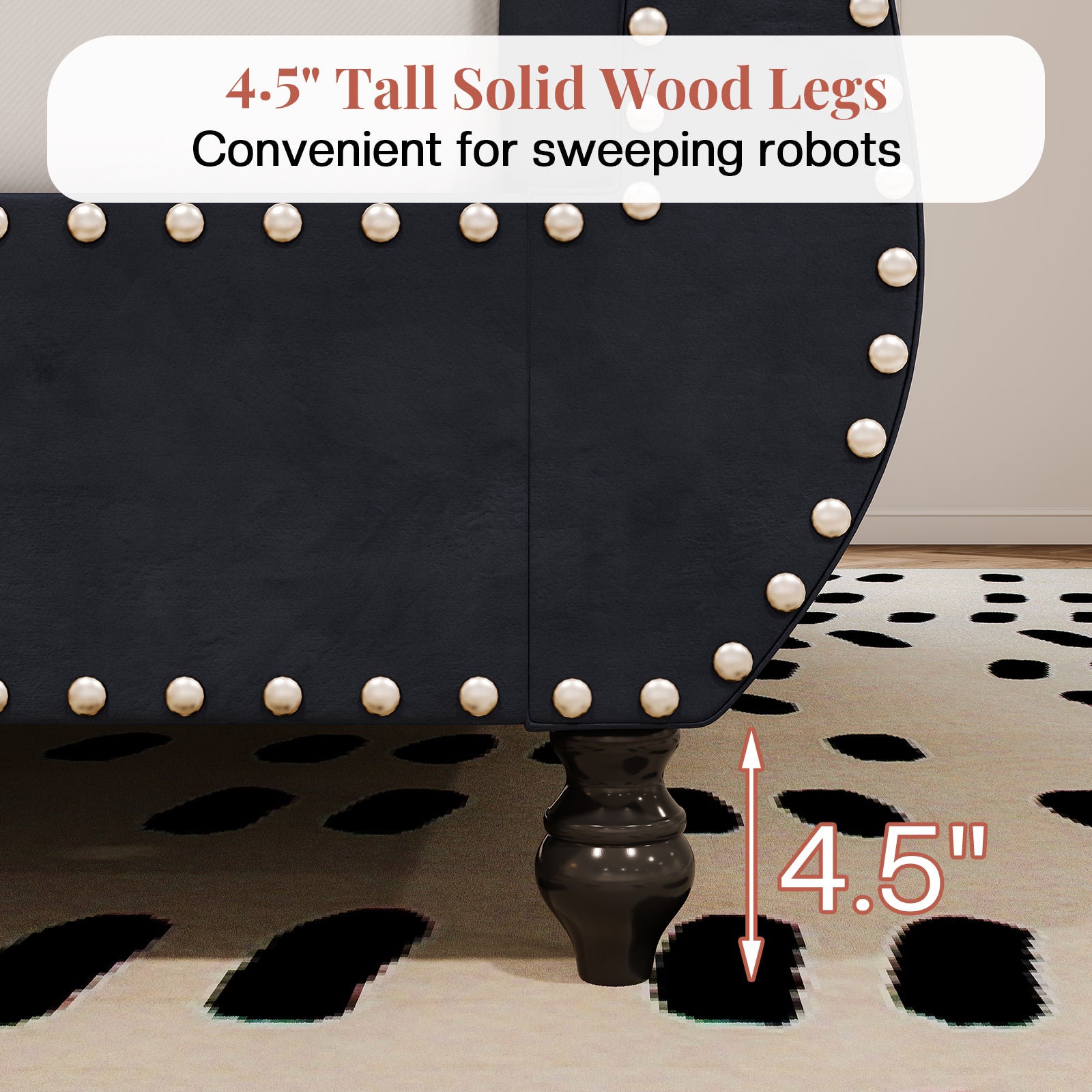 Windsor Sleigh Bed Frame Amerlife-Q Black