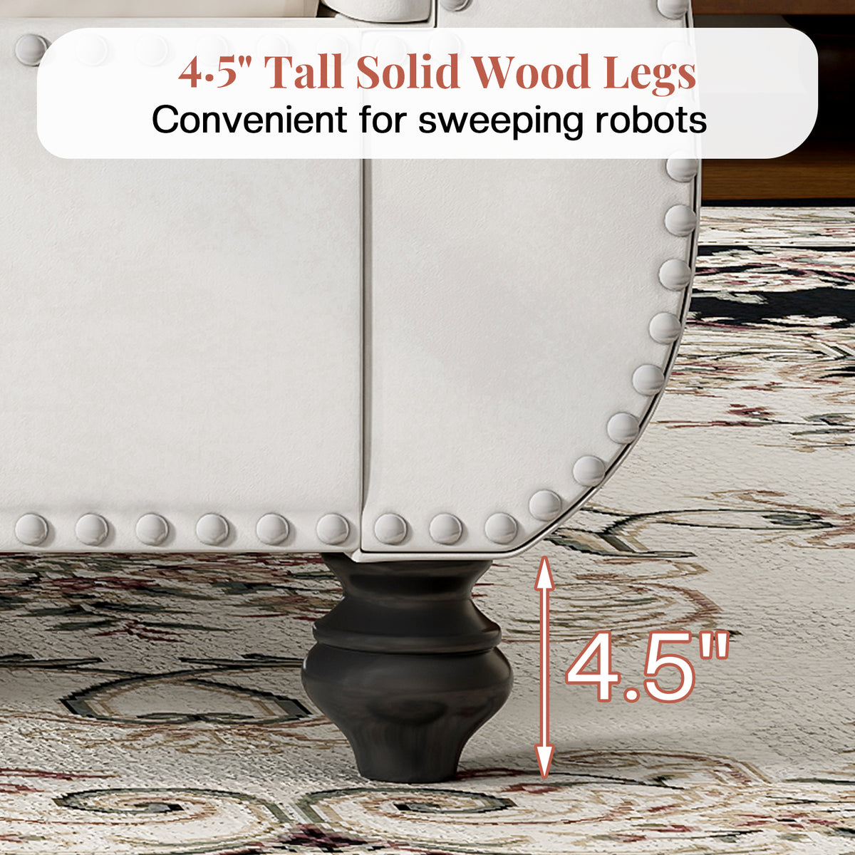 Windsor Sleigh Bed Frame Amerlife-Q White