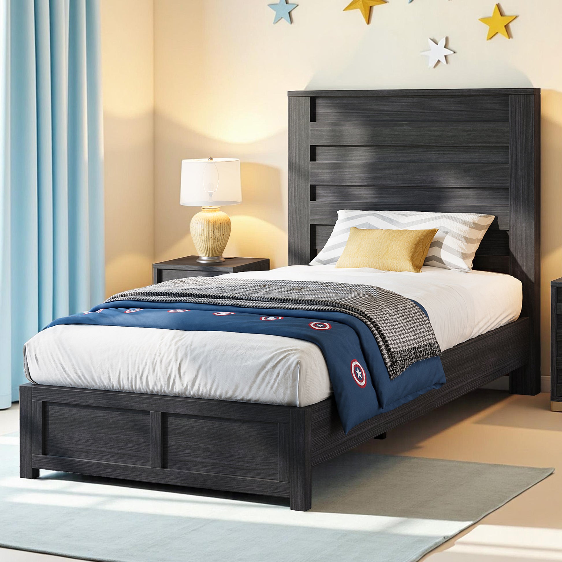 Sequoia Twin Farmhouse Bed Frame Amerlife Black