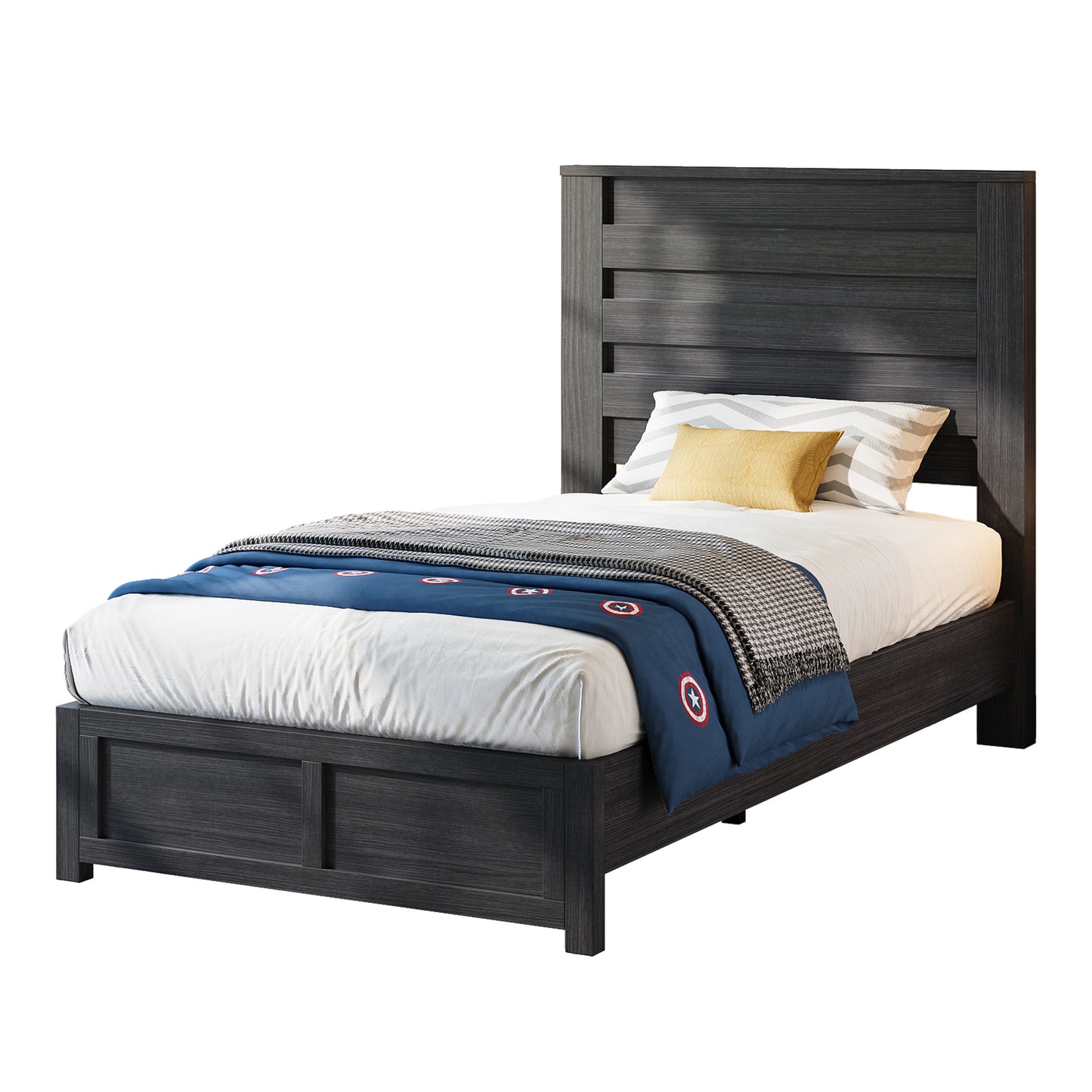 Sequoia Twin Farmhouse Bed Frame Amerlife Black