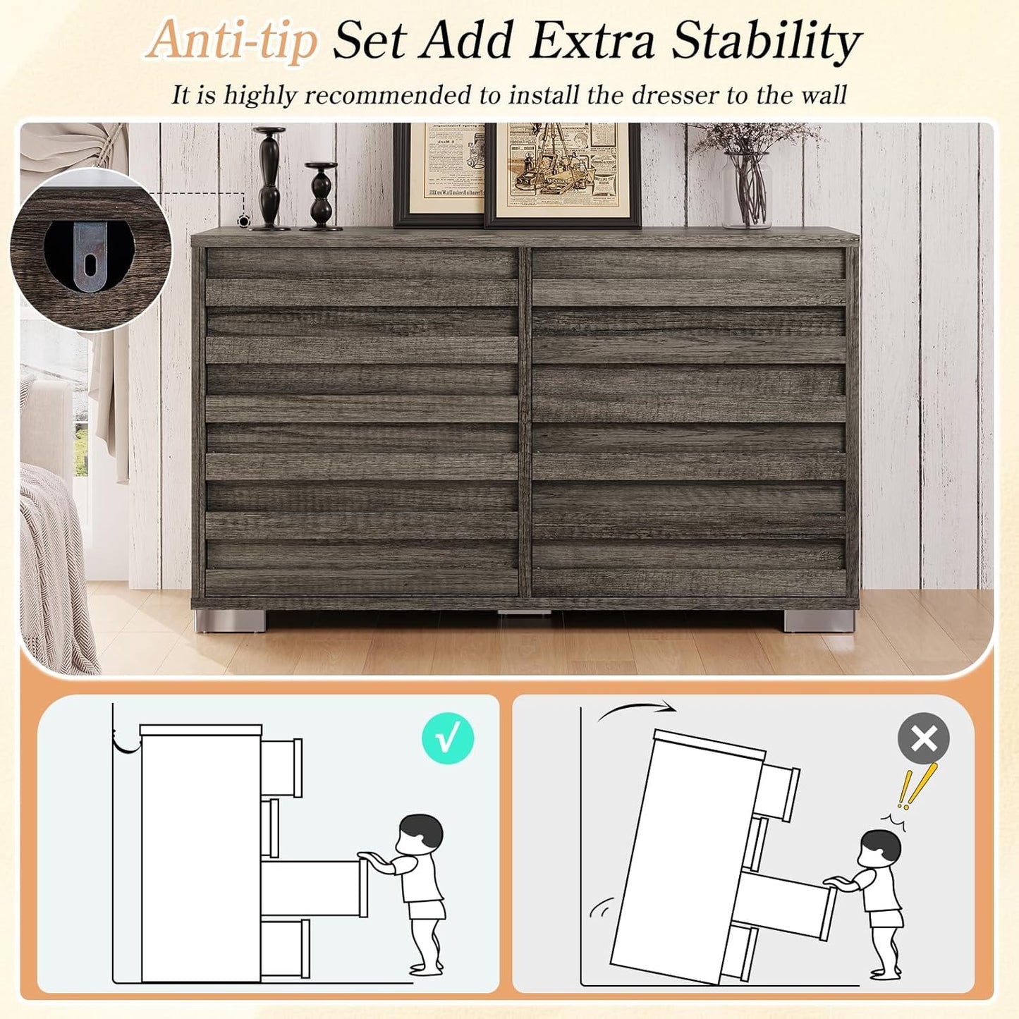 Sequoia 2-Piece Farmhouse Bedroom Set Queen Rustic Gray