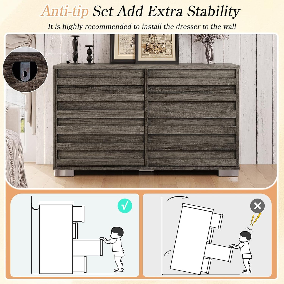 Sequoia Farmhouse 3-Piece Bedroom Set King Rustic Gray