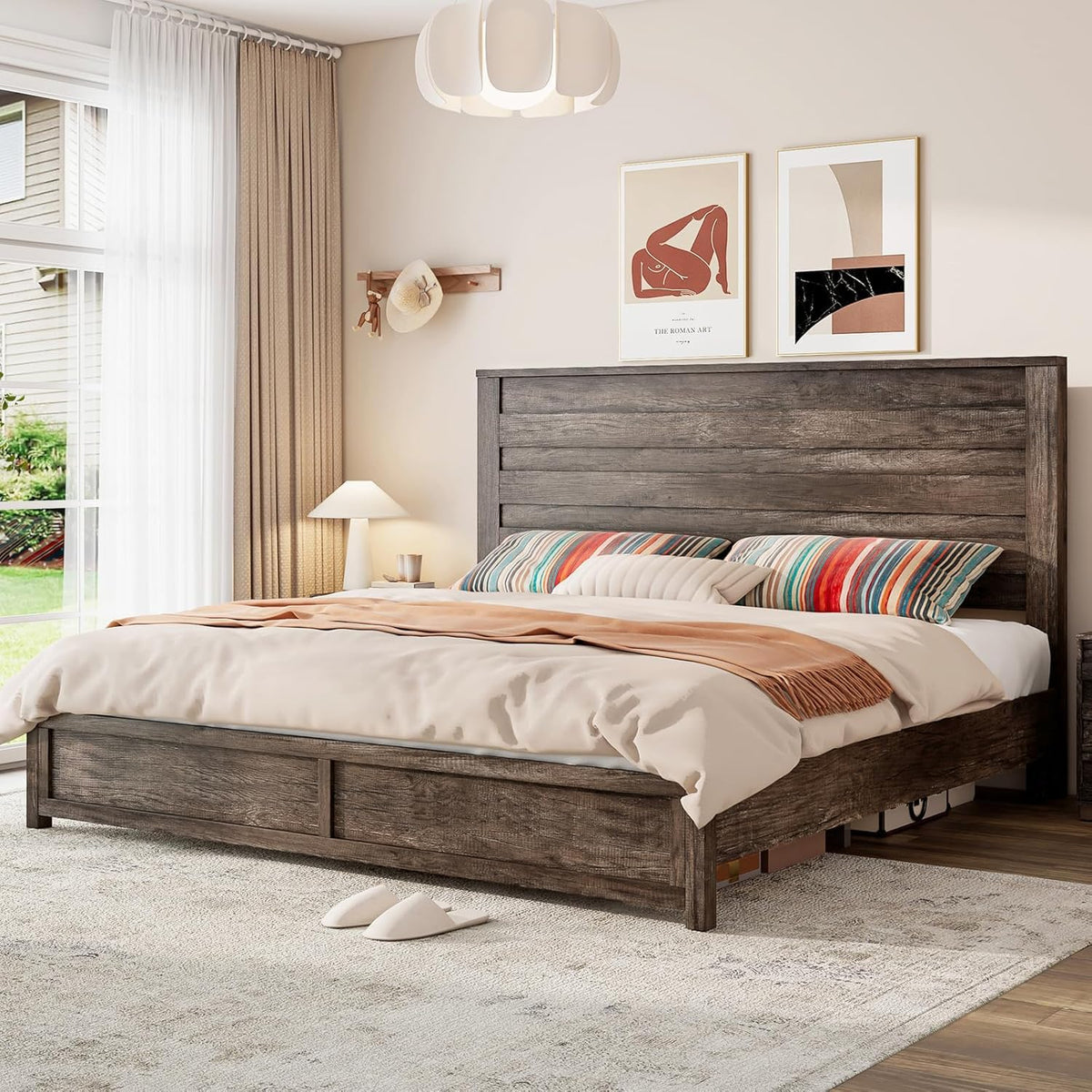 Sequoia Farmhouse 3-Piece Bedroom Set King Rustic Gray