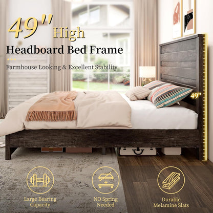 Sequoia Farmhouse 3-Piece Bedroom Set King Rustic Gray