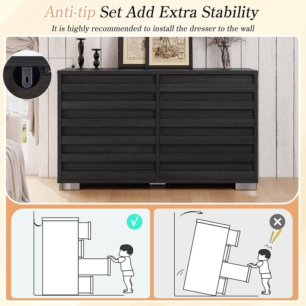 Sequoia Farmhouse 3-Piece Bedroom Set Queen Black