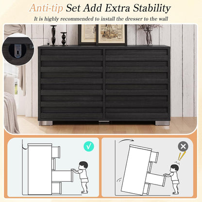 Sequoia Farmhouse 3-Piece Bedroom Set Queen Black