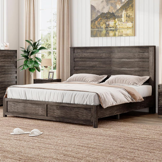 Sequoia Farmhouse 3-Piece Bedroom Set Queen Rustic Gray