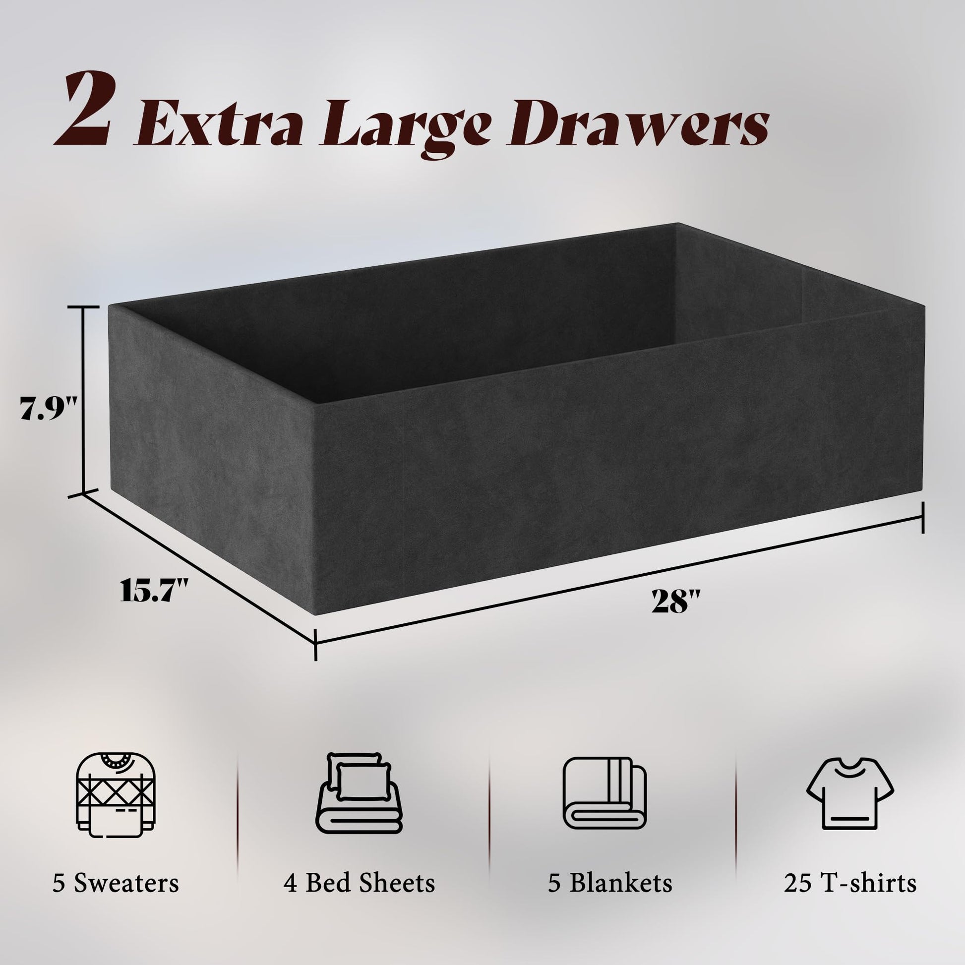 Veltrix LED Storage Velvet Bed Frame Amerlife  King / Grey