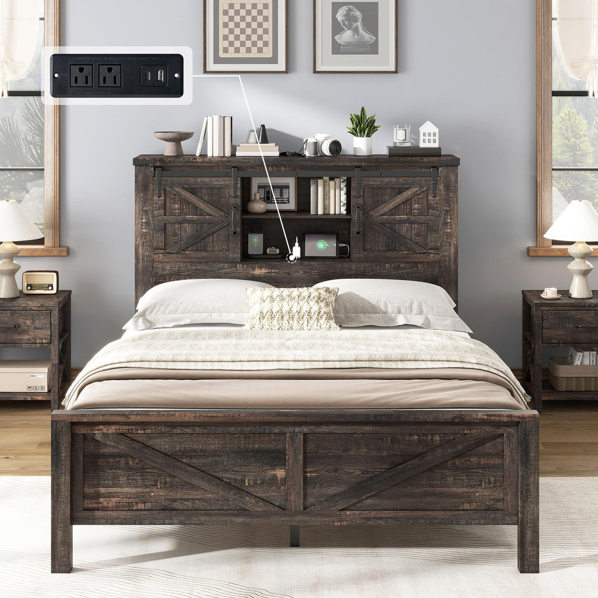 Alderman Farmhouse Bedroom Set Amerlife Full Size