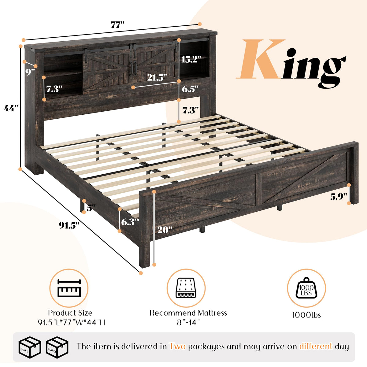 Alderman Farmhouse Bedroom Set Amerlife King Size