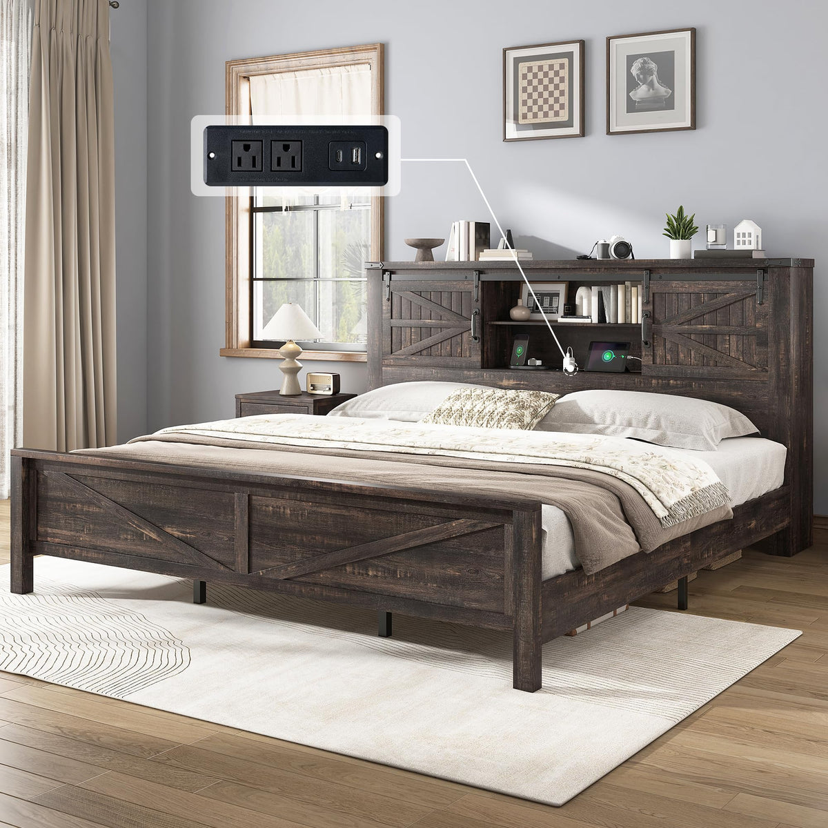 Alderman Farmhouse Bedroom Set Amerlife King Size