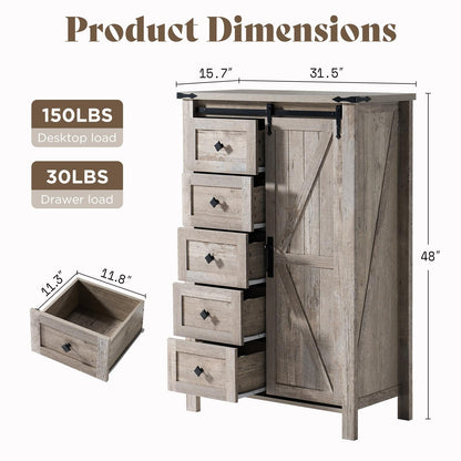 Alderman Farmhouse Storage Bedroom Set Amerlife Light Rustic Oak
