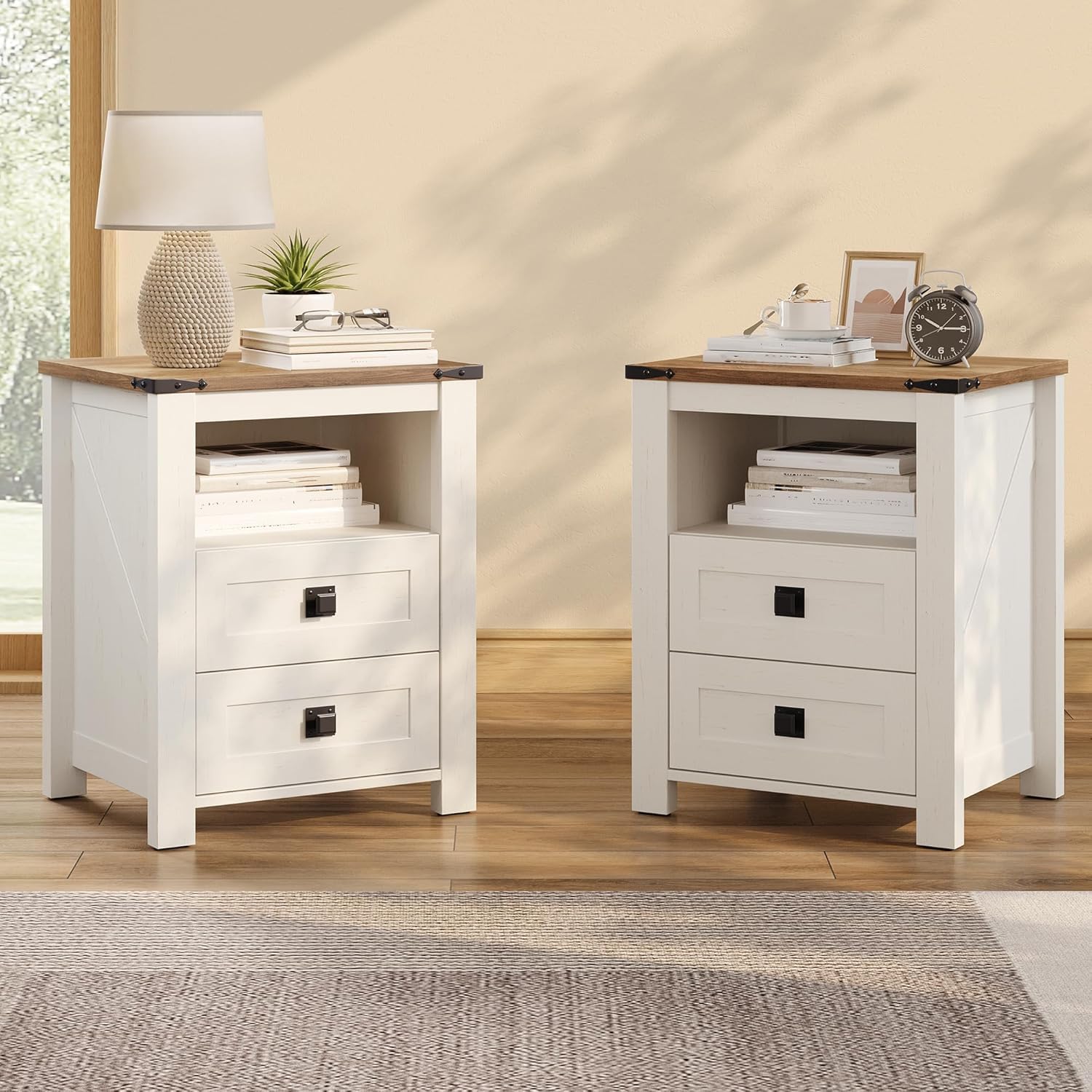 Larkin LED Storage Bed Set Amerlife White / King