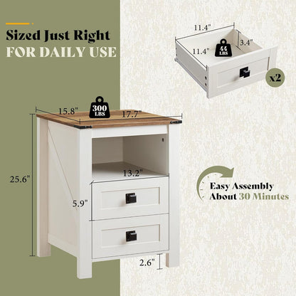 Larkin LED Storage Bed Set Amerlife White / Queen