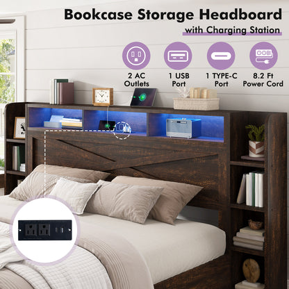 Stow Storage Bed Frame Amerlife Queen / Walnut
