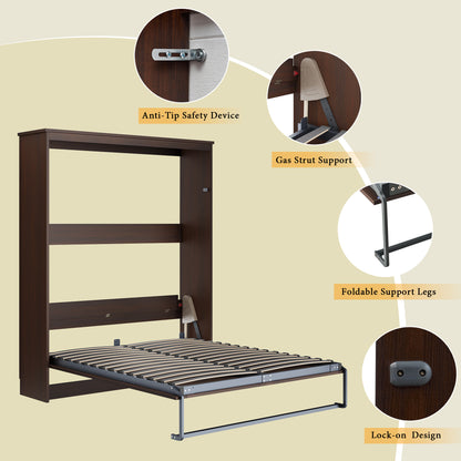 Stash Murphy Bed Frame Amerlife Queen / Walnut