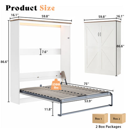Stash Murphy Bed Frame Amerlife Full / White