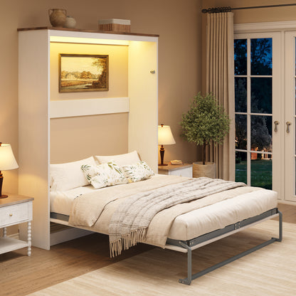 Stash Murphy Bed Frame Amerlife Queen / White