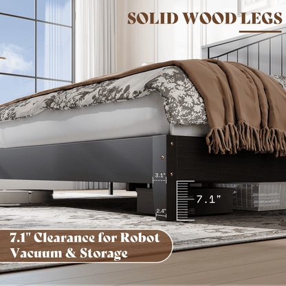 Sanderson Solid Wood Bed Frame -FULL / BLACK