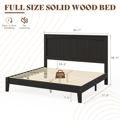 Sanderson Solid Wood Bed Frame -FULL / BLACK