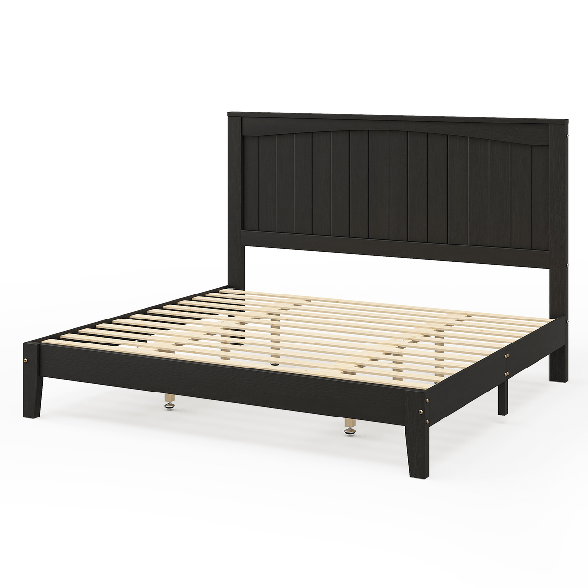 Sanderson Solid Wood Bed Frame -KING / BLACK