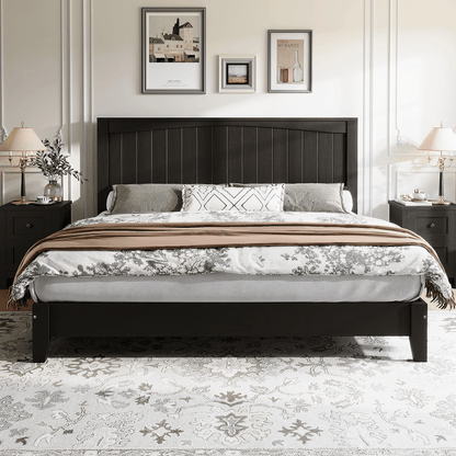 Sanderson Solid Wood Bed Frame -KING / BLACK