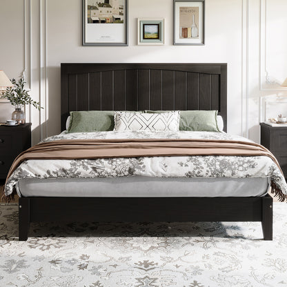 Sanderson Solid Wood Bed Frame -QUEEN / BLACK