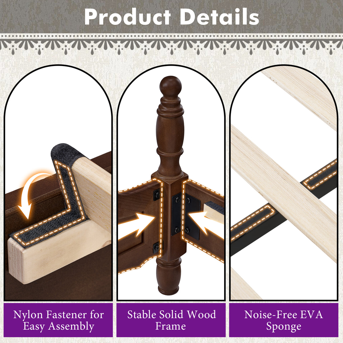 Queen / Dark Walnut