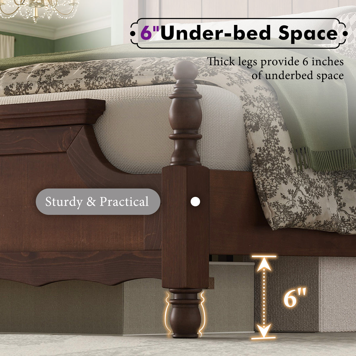 Queen / Dark Walnut