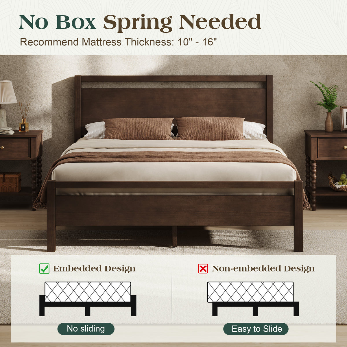 Void Solid Wood Bed - DW-K