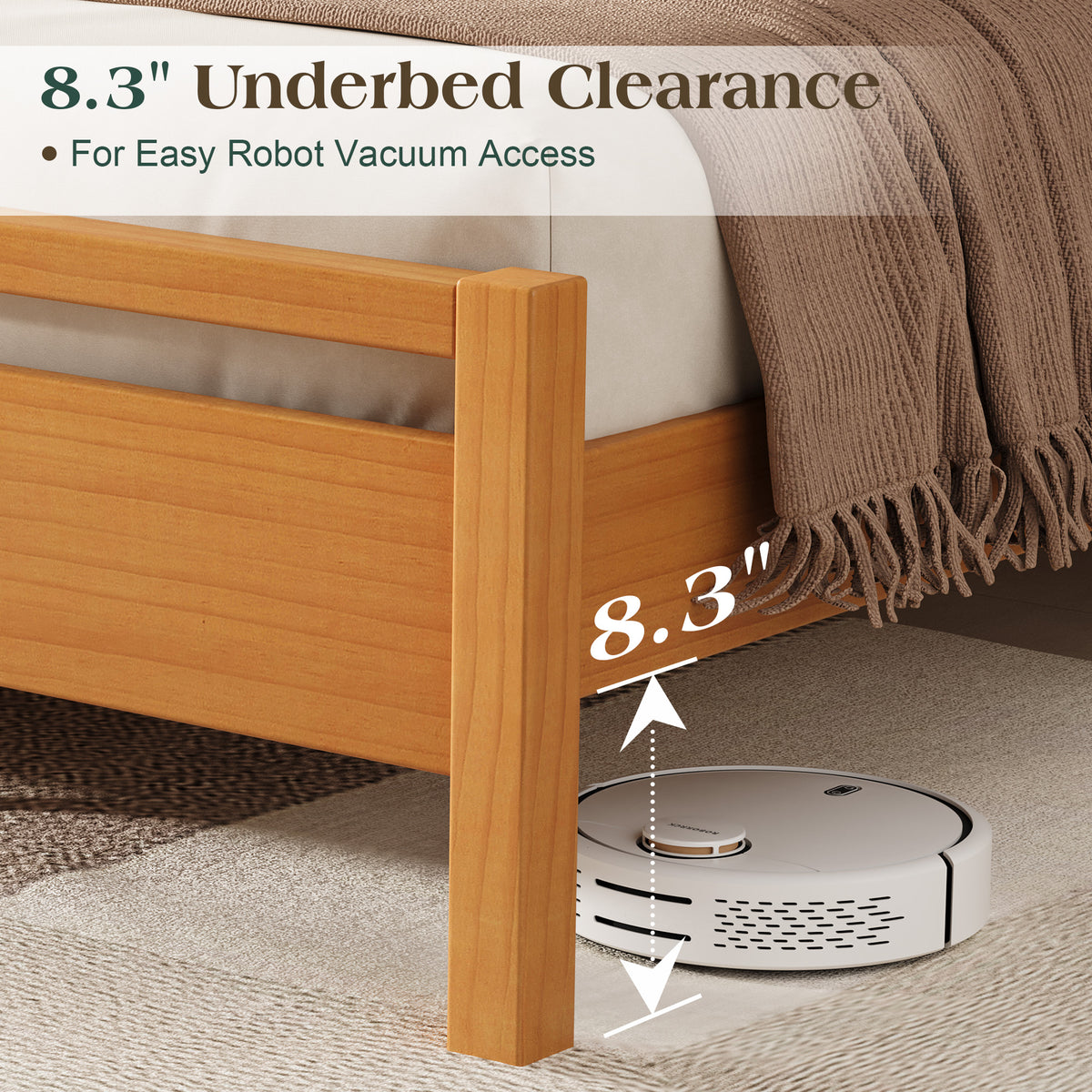 Void Solid Wood Bed - YO-Q